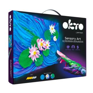 Set pictura 3D cu argila usoara, 30 40cm - Water Lilies