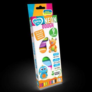 Set plastilina Lovin 9pcs 15gr - Neon