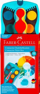 Acuarele 12 culori Connector Turcoaz Faber-Castell