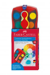 Acuarele 12 Culori Rosu 2022 Connector Faber-Castell