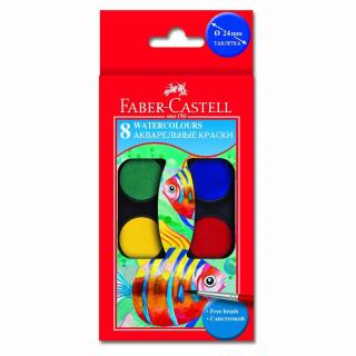 Acuarele 8 culori Pensula Faber-Castell