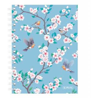 Caiet my.book Spirala A5, 100 file, patratele, Ladylike Birds, Herlitz