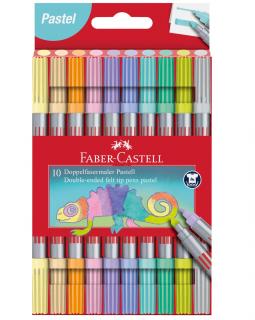 Carioca 10 Culori Pastel 2 Capete Faber-Castell