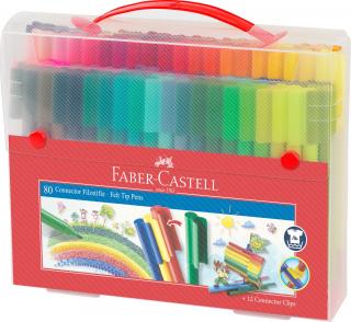 Carioca 80 Culori Connector Cutie Cadou FABER-CASTELL