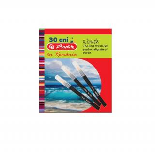 Carioci cu varf de pensula x.brush, set 6+1 Herlitz