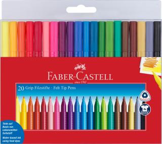 Carioci Grip 20 de culori Faber-Castell