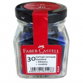 Cartuse Cerneala Mici Albastru 30 buc borcan, Faber-Castell