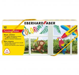 Creioane Cerate pentru Sticla 12 Culori EBERHARD FABER