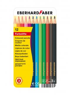 CREIOANE COLORATE 12 CULORI CUTIE METAL EBERHARD FABER