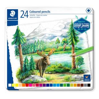 CREIOANE COLORATE 24 CULORI CUTIE METAL STAEDTLER