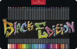 Creioane Colorate 36 Culori Black Edition Cutie Metal Faber-Castell