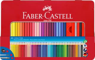 Creioane Colorate Grip 2001 48 Culori Cutie Metal Faber-Castell