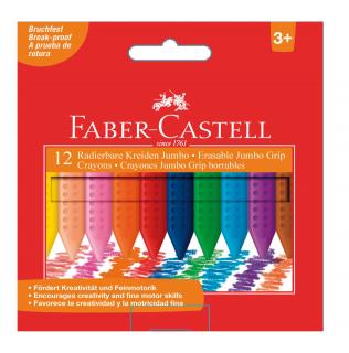 Creioane Colorate Plastic 12 culori Jumbo Faber-Castell