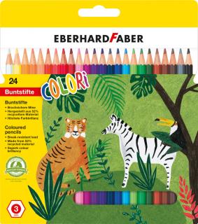 Creioane Colorate Plastic 24 Culori Eberhard Faber