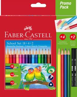 Creioane Colorate Triunghiulare 18+4+2 PROMO Faber-Castell