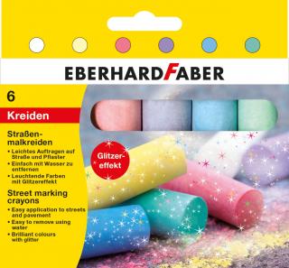 CRETA 6 CULORI GLITTER DESEN ASFALT EberhardFaber