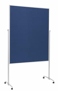 Panou Prezentare Mobil Textil Albastru 1200x1500mm MAGNETOPLAN