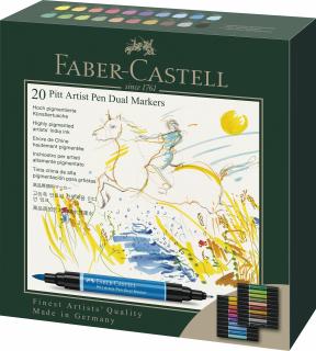 Pitt Artist Pen Dual Marker Set 20 bucati Faber-Castell