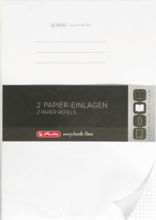 Rezerva caiet my.book flex A4, 40 file, patratele, set 5, Herlitz