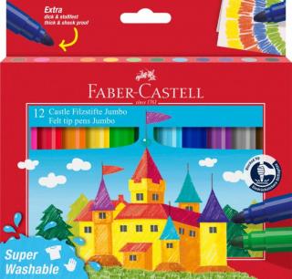 Set 12 culori Carioca Jumbo Superwhashable, Faber-Castell