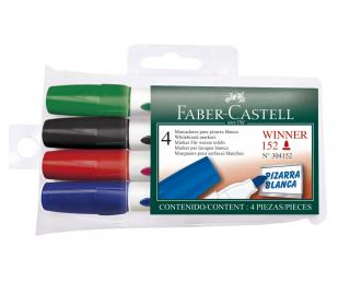 Set 4 culori Marker Whiteboard Winner 152 Faber-Castell