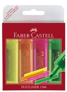 Set 4 culori Textmarker Superfluorescent 1546 Faber-Castell