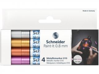 Set 4 Markere metalice Paint-It 010 0,8 mm Set 1, Schneider