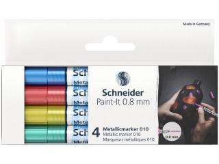 Set 4 Markere metalice Paint-It 010 0,8 mm Set 2, Schneider