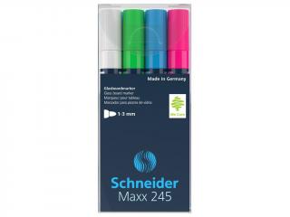 Set 4 x Marker pentru sticla Maxx 245, Schneider