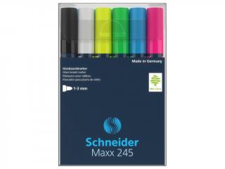 Set 6 x Marker pentru sticla Maxx 245, Schneider