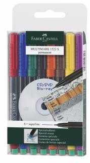 Set 8 culori Marker Permanent S Multimark Faber-Castell