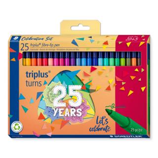 Set aniversar 25 de ani Carioca Triplus 20+5 Cadou Staedtler