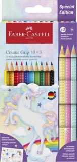 Set Creioane Colorate 10+3 Culori Grip UNICORNI Faber-Castell