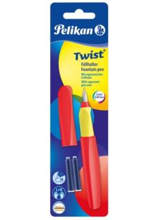 Stilou Twist penita M, Neon coral, blister, Pelikan