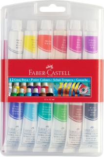 Tempera Acuarele 12 Culori 12ml Faber-Castell