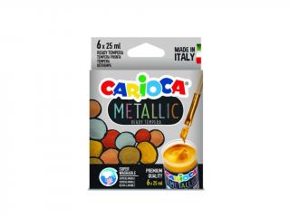 Tempera Metallic 6 culori x 25 ml, Carioca