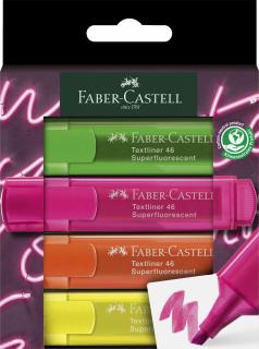 Textmarker Superfluorescent Set 4 bucati Faber-Castell