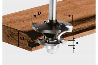 Festool Freza contra-profil nut pentru canale HW S8 D43 21 A KL