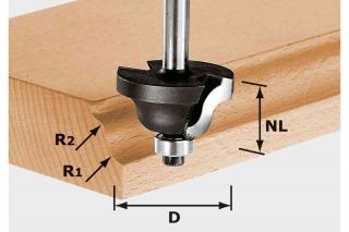 Festool Freza de profilat (raza dubla) HW S8 D31,7 R4 R4