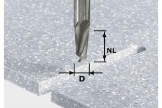 Festool Freza pentru canale elicoidale HW Spi D12 42 RD ss S12