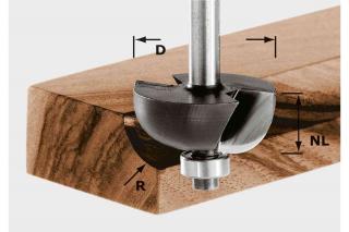 Festool Freza tip cupa HW S8 D25,5 R6,35 KL