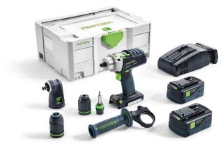 Festool Masina de gaurit cu percutie, cu acumulator PDC 18 4 Li 5,2-Set XL-SCA QUADRIVE