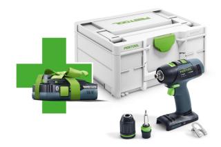 PROMO Festool Masini de gaurit si insurubat cu acumulatori T 18+3-Basic-4,0