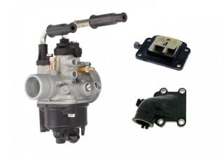 Carburator + Muzicuta + Gat Scuter MBK Booster   Ovetto 2T 49cc 50cc 80cc Soc Manual - racire aer