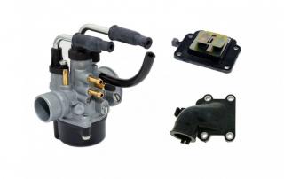 Carburator + Muzicuta + Gat Scuter MBK Booster   Ovetto 2T 49cc 50cc 80cc Soc Manual - racire apa