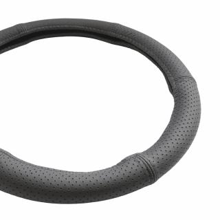 HUSA VOLAN PIELE NATURALA PERFORATA NEGRU 44-46 CM