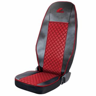 SET HUSE SCAUN TRUCK UMBRELLA PENTRU SCANIA SERIA R 2006-2020 PIELE ECOLOGICA NEAGRA+ROSU