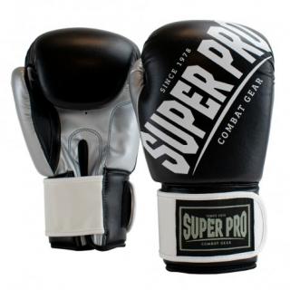 MANUSI KICKBOXING SUPERPRO REBEL BLACK SILVER WHITE