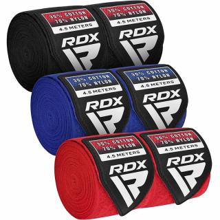 SET 3 PERECHI BANDAJE ELASTICE RDX ROSU NEGRU ALBASTRU 4,5M