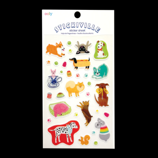 Abtibilduri vinil transparent Stickiville Quirky Dogs